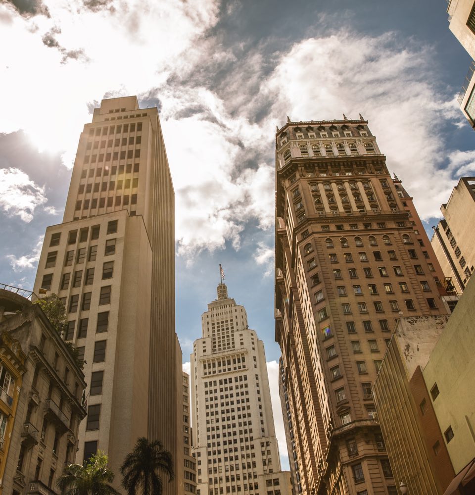 Office towers in central São Paulo, Brazil.
